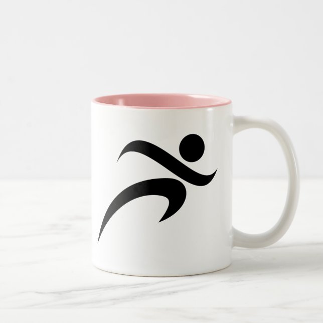 Rosa Betrieb Zweifarbige Tasse (Rechts)