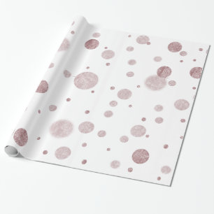 Rosa bezaubernde Bokeh Confetti-Punkte Geschenkpapier