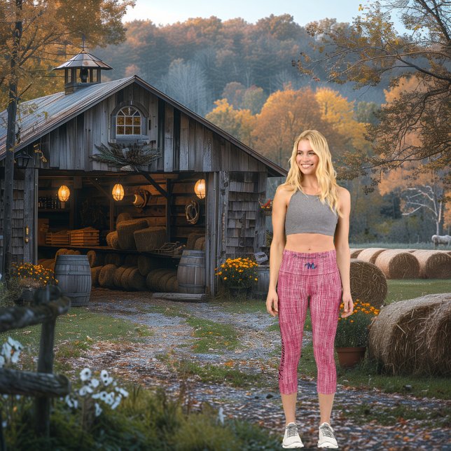 Rosa Bezeichnung mit benutzerdefiniertem Logo und  Capri Leggings (Von Creator hochgeladen)