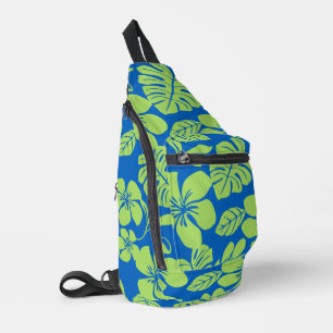 ROSA BIKINI-MUSTER IN GRÜN/BLAU CROSSBODY BAG