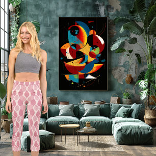 Rosa Bio-Flow – Elegantes weiches Muster Capri Leggings