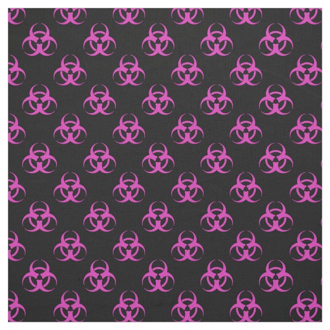 Rosa Biogefährdung-Symbol-Muster Stoff (Muster)