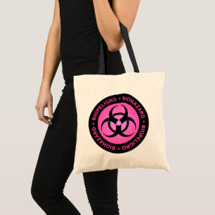 Rosa Biogefährdung Warntasche Tragetasche