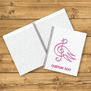 Rosa Bird Musik Notizbuch
