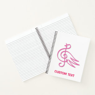 Rosa Bird Musik Notizbuch