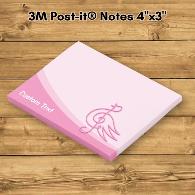 Rosa Bird Musik Post-it Klebezettel (Von Creator hochgeladen)