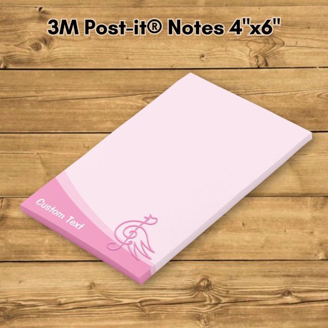 Rosa Bird Musik Post-it Klebezettel (Von Creator hochgeladen)