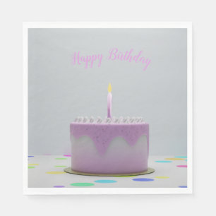 Rosa Birthday Cake Serviette