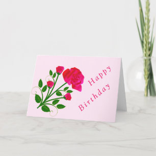 Rosa Birthday Card Karte