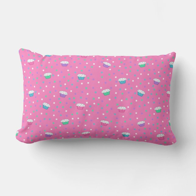 Rosa Birthday Fun Decorative Kissen (Vorderseite)