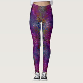 Rosa bis farbenfrohe, schuppige Plaques und motten Leggings