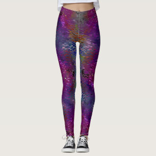 Rosa bis farbenfrohe, schuppige Plaques und motten Leggings