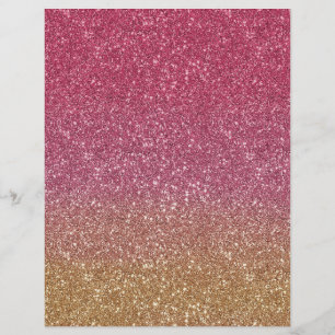 Rosa bis Gold Ombre Glitzer Look Arts & Craft Pape