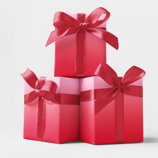 Rosa bis Rot Ombre Geschenkpapier