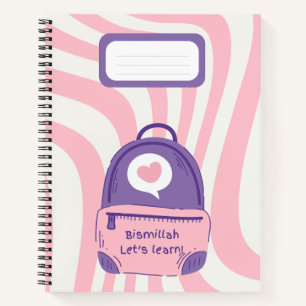 Rosa "Bismillah Lasse's Learn!" Notizbuch
