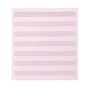 Rosa Blank Sheet Music 7 Staves Notizblock