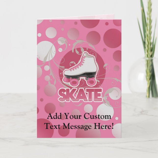 Rosa Blase Skate, wirbeln, Skaten Karte (Vorderseite)