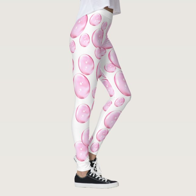 Rosa Blasen Weiß Leggings (Rechts)