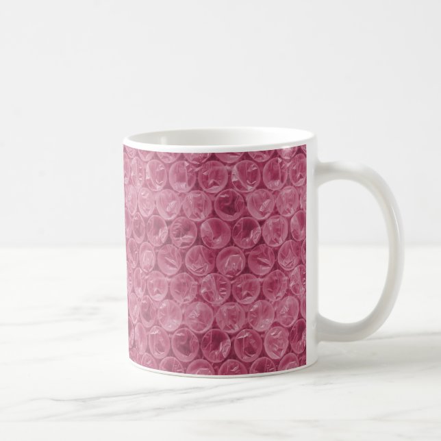 Rosa Blasenverpackungsmuster Kaffeetasse (Rechts)