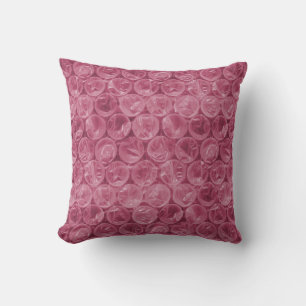 Rosa Blasenverpackungsmuster Kissen
