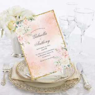 Rosa Bläsergoldene Hochzeit Einladung