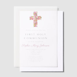 Rosa Bläserkreuz Kirchenmädchen Erste Kommune