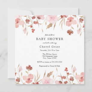 Rosa BläsernBaby-Dusche Einladungskarte