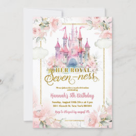 Rosa Bläserprinzessin Königliches Schloss 7. Gebur Einladung