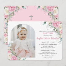 Rosa Bläsertaufen Christening Arch Foto