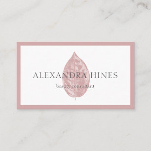 rosa Blatt-Visitenkarte Visitenkarte