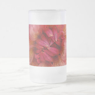 Rosa Blätter Mattglas Bierglas