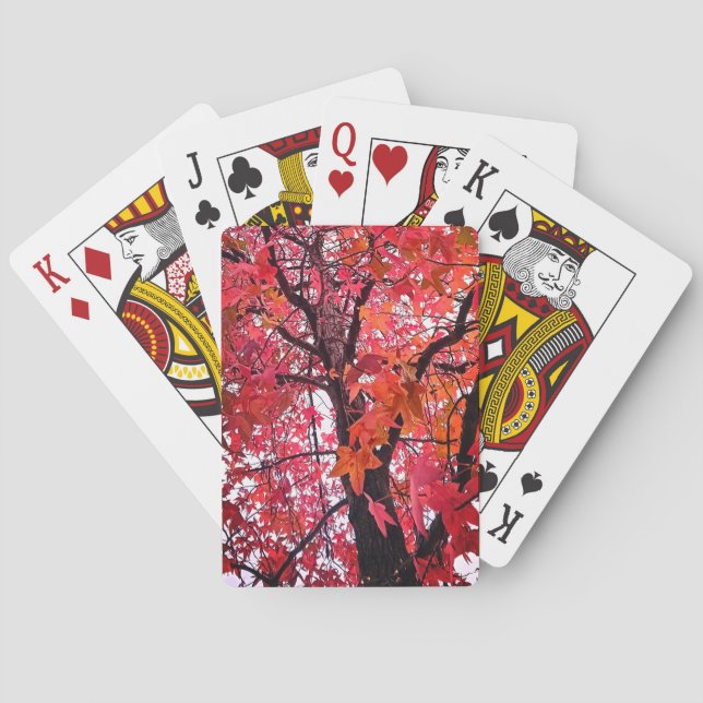 Rosa Blätter Spielkarten (Rückseite)