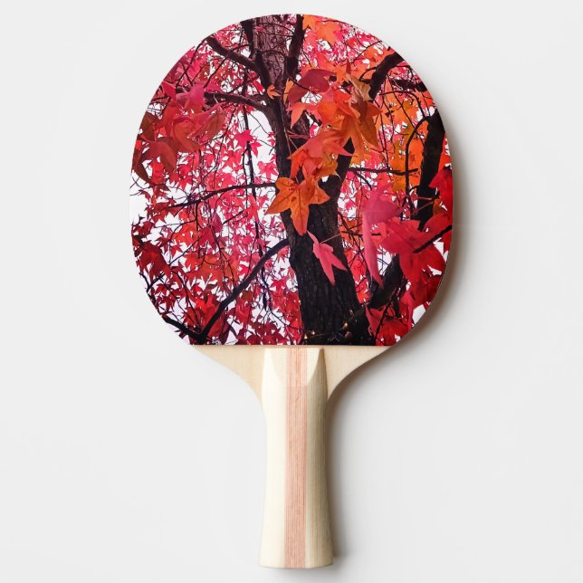Rosa Blätter Tischtennis Schläger (Vorderseite)