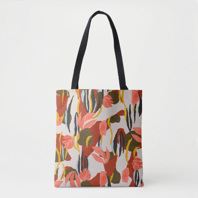 Rosa Blätter und Muster für die Effekte.  Tasche (Vorderseite)