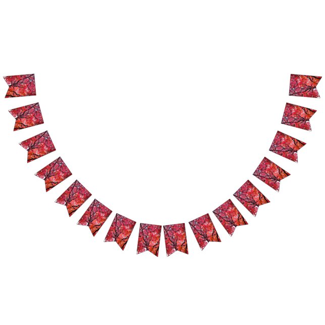 Rosa Blätter Wimpelkette (Alle)