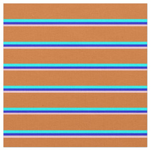 Rosa, Blau, Aqua und Schokolade - farbige Streifen Stoff