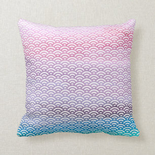 Rosa/Blau/Aquamarin/Jegliche Farbe Seigaiha Kissen