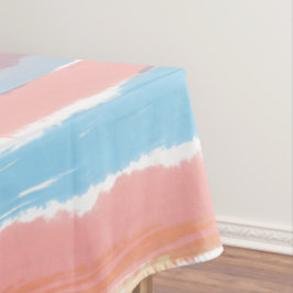 Rosa Blau Gelbe Streifen 60" x 84" Tischdecke