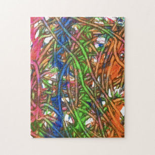 Rosa, Blau, Grün, Orange, Marmorkunst