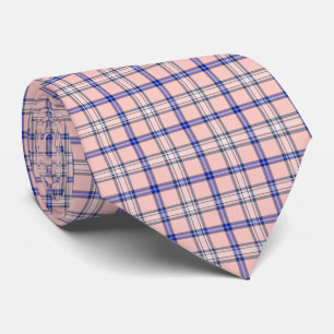 Rosa-blau kariertes klassisches Muster Retro-Schli Krawatte