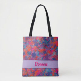 Rosa Blau Lila Moderne farbenfrohe Tropfen Tasche