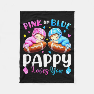 Rosa blau Pappy liebt dich Baby Geschlecht Enthüll Fleecedecke