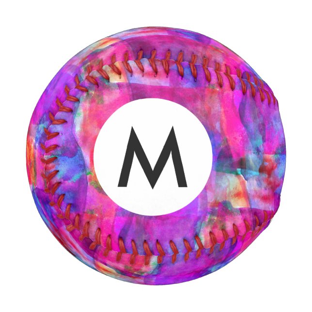 Rosa, blau, rote Textur Baseball (Vorderseite Links)