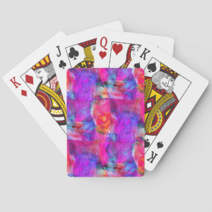 Rosa, blau, rote Textur Spielkarten