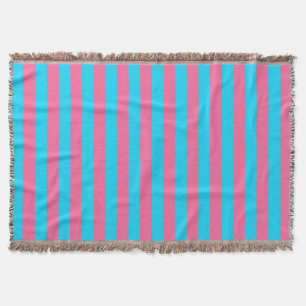 Rosa Blau Streifen Muster Decke