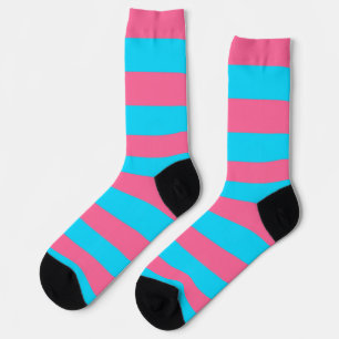 Rosa Blau Streifenmuster Socken