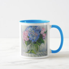 "Rosa, blau u. Glas " Tasse