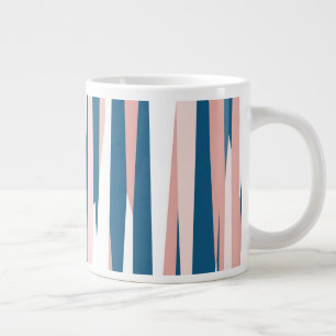 Rosa Blau und Abstrakt weiß Jumbo-Tasse