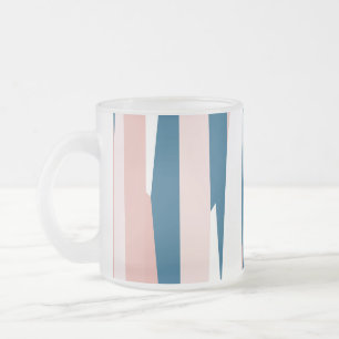 Rosa Blau und Abstrakt weiß Mattglastasse