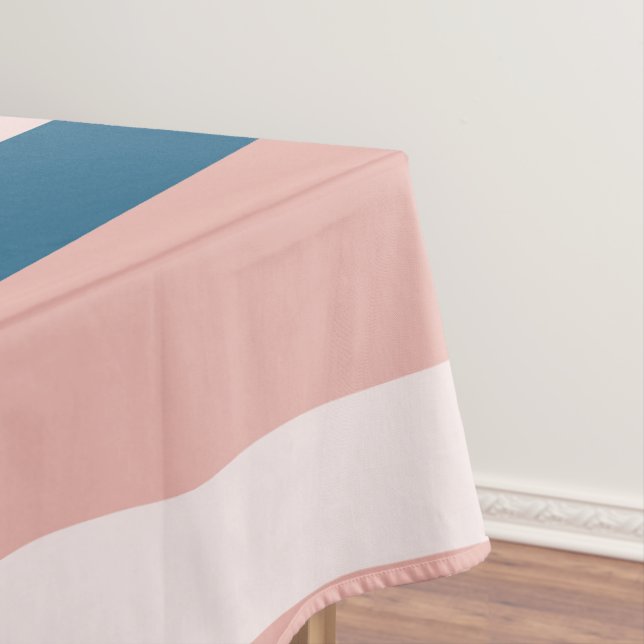 Rosa Blau und Abstrakt weiß Tischdecke (Beispiel)